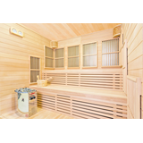 XXXL Luxus Infrarotsauna +Infrarotkabine Kombi-SET Sauna inkl. Saunaofen 6 Pers.