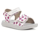 GEOX Baby-Mädchen B LIGHTFLOPPY Sandal, White/Fuchsia, 21 EU