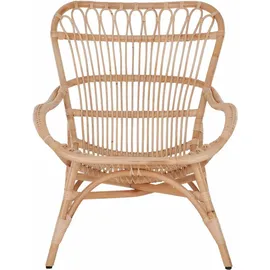 Must Living Sessel Catania aus natürlichem Rattan, Retro Chic Boho Stil, natur, Must Living, für drinnen