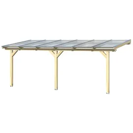 SKANHOLZ Terrassenüberdachung Bormio 648 x 350 cm beige