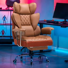 GTPLAYER Gaming Stuhl Kunstleder Braun