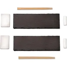 KESPER Sushi-Set grau Schiefer B/L: ca. 10x30 cm