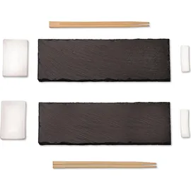 KESPER Sushi-Set grau Schiefer B/L: ca. 10x30 cm