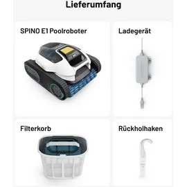 Mammotion Spino E1 Poolroboter Akku Boden Wand