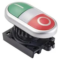 TRU Components TC-10344004 S2TR-P3W Doppeldrucktaster Grün, Rot