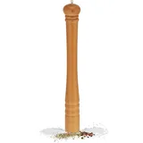 Relaxdays XXL Gewürzmühle, Holz, Keramikmahlwerk, manuell, HxD: 51,5 x 6 cm, klassisch, Natur