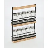 Zeller Gewürzregal 11-teilig 22,7 x 4,7 x 30 cm Braun