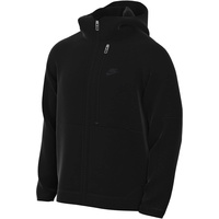 Nike Mens Hooded Jacket Sportswear Therma-Fit Legacy, Black/Black/Black, DD6857-011, S