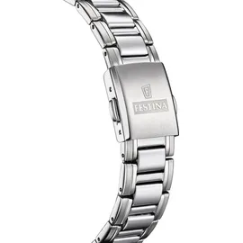 Festina Swiss Made Herrenuhr Analog Edelstahl 316L Silber - - Saphirglas, Wasserdicht 5 ATM - Herren -