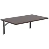 AKKE Klapptisch Wandklapptisch Esstisch - Klappbar Faltbar Platzsparend - Rechteckig - 100cm x 55cm - Dunkles Nussbaumholz