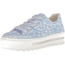 Sneaker GABOR COMFORT "Gabor Comfort Sneaker Textil", Damen, Gr. 38, blau, Textil, casual, Schuhe