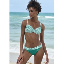 Bügel-Bikini JETTE Gr. 42, Cup B, grün (grün, weiß) Damen Bikini-Sets Ocean Blue