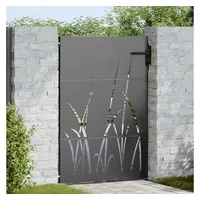 vidaXL Gartentor 85 x 125 cm Schwarz/Stahl