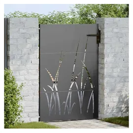 vidaXL Gartentor 85 x 125 cm Schwarz/Stahl