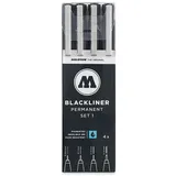 Molotow BLACKLINER SET 1 schwarz 4 St.