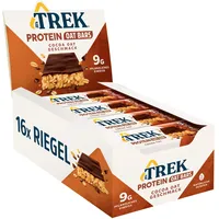 JB's TREK Protein Haferriegel | Cocoa Oat | Pflanzliches Protein | Glutenfrei | 16 x 50g Riegel | 800g