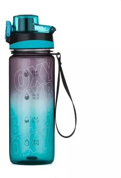 Oxy Ombre: Oxy Life Trinkflasche – 800 ml, schwarz-türkis