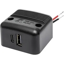 ProCar Aufbau-Power USB-C/A Doppelsteckdose PD/QC max 30 W 12 V, 24 V