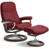 Stressless Stressless® Relaxsessel »Garda«, (Set), mit Signature Base, Größe L, Gestell Wenge rot