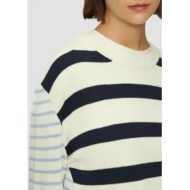 s.Oliver Longpullover im Streifenmix Creme/Blau M