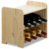 Proregal Weinregal, Natur, Holz, Kiefer, Rechteckig, 44x36x26.5 cm, Wohnzimmer, Regale, Weinregale