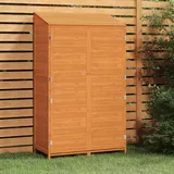 vidaXL Geräteschuppen 1,02 x 0,52 m Massivholz Tanne braun