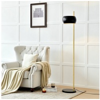 lux.pro Stehlampe Luton Stehleuchte für Wohnzimmer Schlafzimmer Hausleuchte Metall Marmor Schwarz/Gold