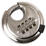 HMF 3502-09 Vorhängeschloss, 4er Zahlenkombination, 7 x 7 x 2,4 cm