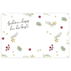 Home Fashion®, Platzkarte "Wonderful Christmas"", Platzkarte für die Tischdekoration, zum Beschreiben, 10 Stück pro Pack