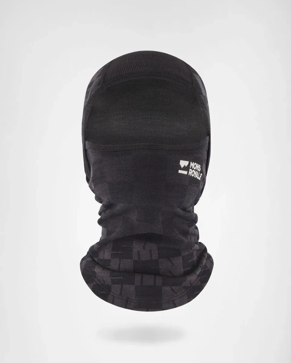 Mons Royale Ascender Merino Seamless Balaclava forged iron / black (913) OS