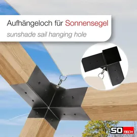 SOTech Eckverbinder 90 x 90 mm 3-Wege-Verbinder