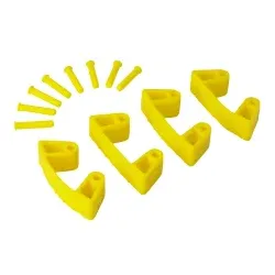Vikan 4 x Gummiclips, 8 x Stifte 10196 , Farbe: gelb
