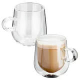 Judge Doppelwandige Kaffeegläser, 2er-Set, 275 ml – Vakuumisolierte Latte Macchiato Gläser, Kaffee Gläser Set, Kunsthandwerklich Gefertigt