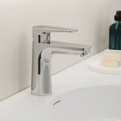 Kronenbach Radia 3.0 Waschtisch-Einhebelmischer mit Energiespar-Funktion, ohne Ablaufgarnitur, wassersparend, Badarmaturen, Chrom