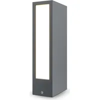 Licht-Erlebnisse LED Pollerleuchte Metall IP65 25 cm hoch Graphit
