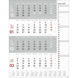 Heye 4-Monats-Planer, rot 2026