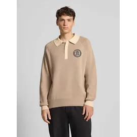 QS Strickpullover mit Ajour-Detail beige L