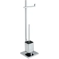 Wenko WC-Garnitur Quadro silber Metall, 1 St.