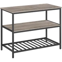 VASAGLE Küchenregal 3-stufig 60 x 120 x 90 cm Schwarz
