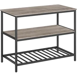 VASAGLE Küchenregal 3-stufig 60 x 120 x 90 cm Schwarz