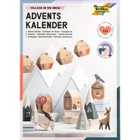folia Adventskalender-Bastelset VILLAGE IN THE SNOW,