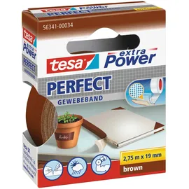 Tesa Gewebeband extra Power Perfect 2,75 m x 19 mm braun