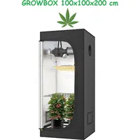 JUNG Growzelt Indoor 100x100x200cm Gewächshaus Growbox GrowTent Grow Mylar Box