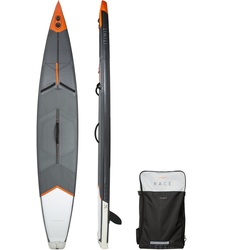 SUP-Board Stand up Paddle aufblasbar 14 ́- R500 Racing grau, grau|orange, EINHEITSGRÖSSE