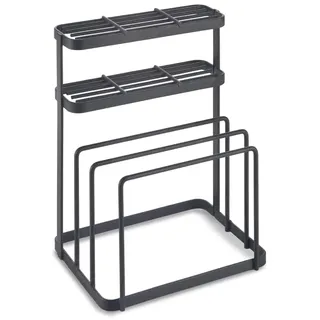 Metaltex Tokyo LAVA Knife and Chopping Board Organiser TouchTherm, schwarz