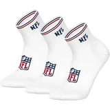 NFL Quarter-Socken 3er Pack Weiß 43-46