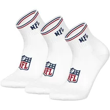 NFL Quarter-Socken 3er Pack Weiß 43-46