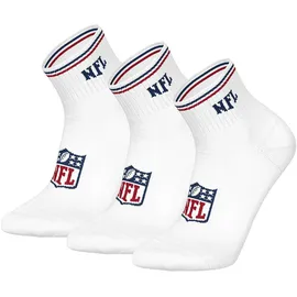 NFL Quarter-Socken 3er Pack Weiß 43-46