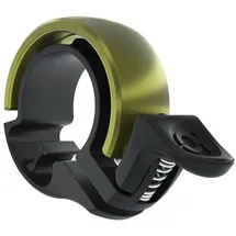 Knog Oi Classic Small Fahrradklingel schwarz/olive, Durchmesser 22,2 mm