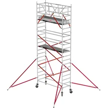 Altrex RS Tower 51 Plus Aluminium 0,90m breiter Rahmen mit Holz-Plattform 7,20m AH 0,90x1,85m